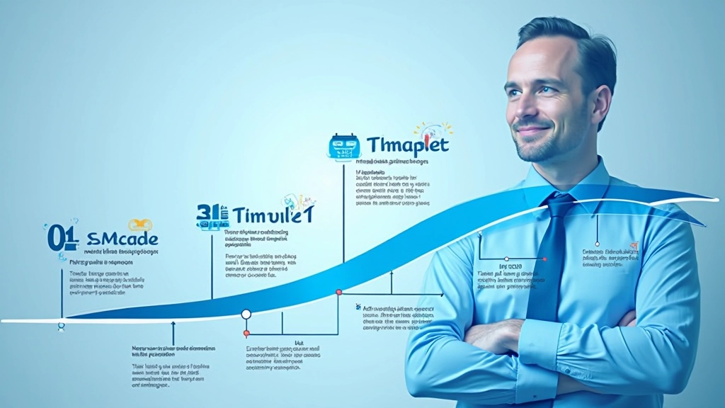 Timeline visuelle montrant l'évolution des projets technologiques sur trois années